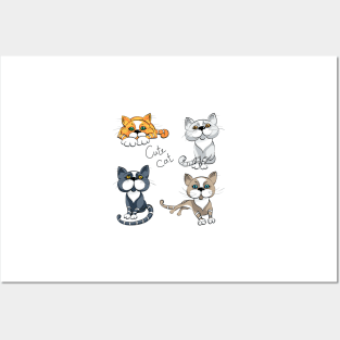 Set of cats Posters and Art